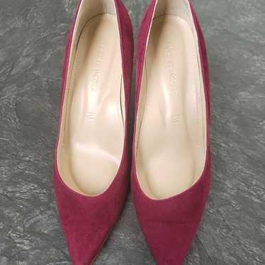 MODE ET JACOMO Burgandy Suede High Heels - image 1