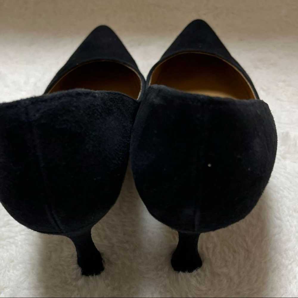 Excellent condition black suede pointed-toe high … - image 5