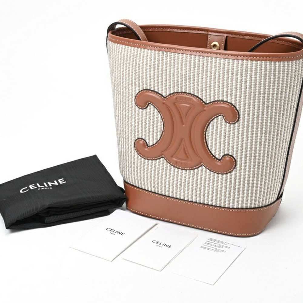 Celine CELINE Small Bucket Cuir Triomphe Bag 1137… - image 10