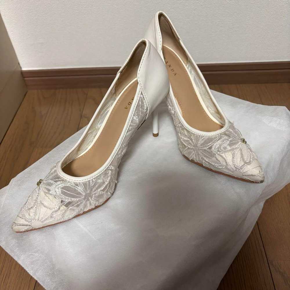 【Excellent Condition】 RANDA White Sheer Pumps - image 1