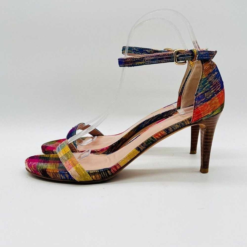 Stuart Weitzman Shoes Womens 7 Rainbow Silk Heels… - image 4