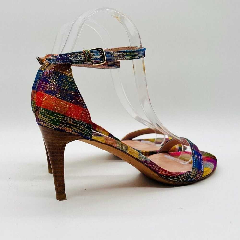 Stuart Weitzman Shoes Womens 7 Rainbow Silk Heels… - image 6