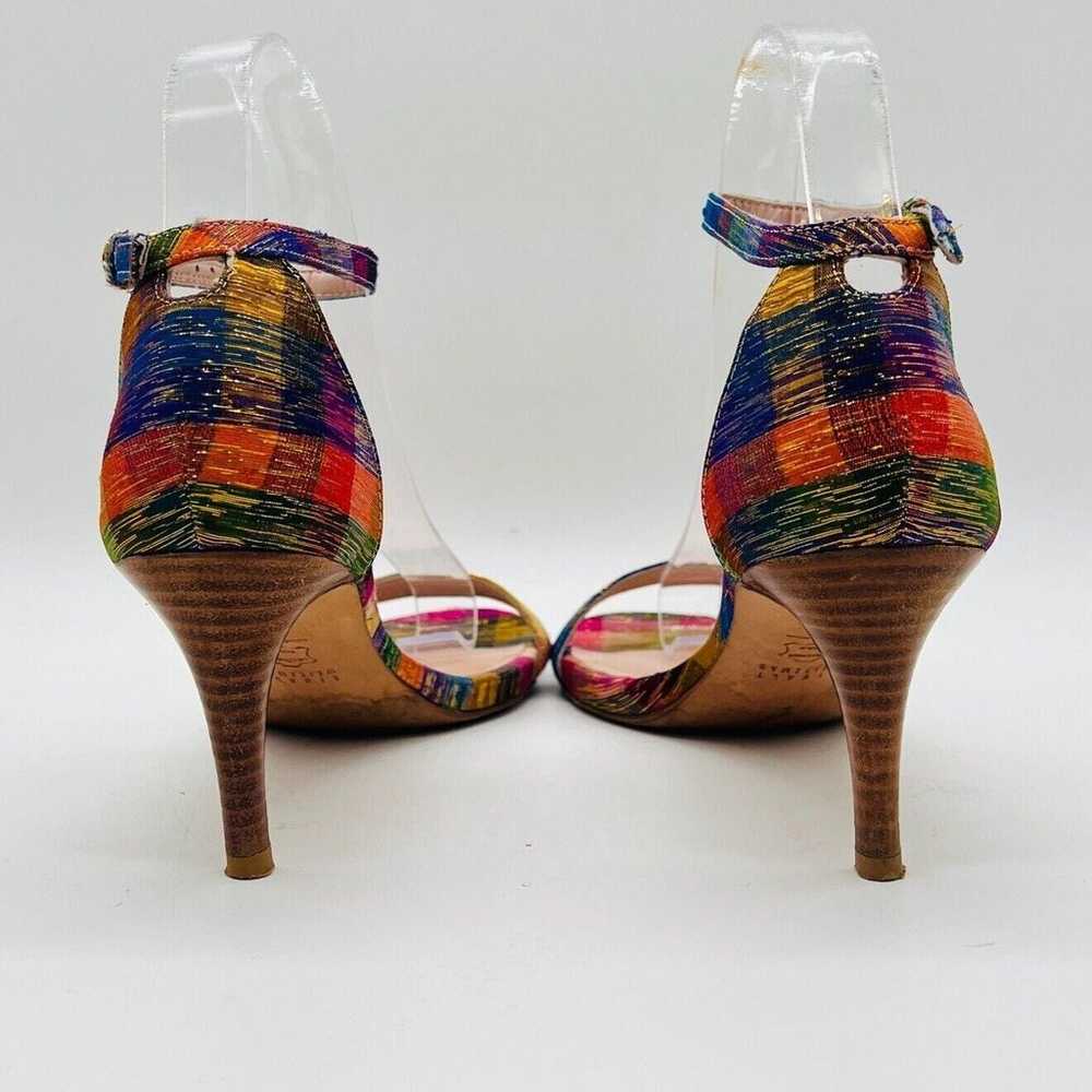 Stuart Weitzman Shoes Womens 7 Rainbow Silk Heels… - image 8