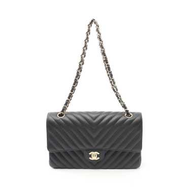 Chanel Chanel Chevron V-Stitch Double Flap Chain … - image 1