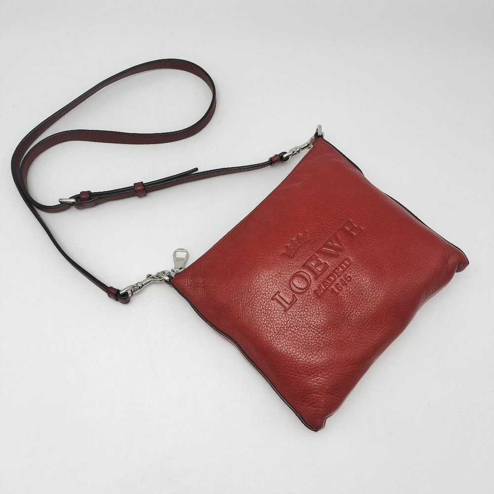 Loewe shoulder bag Heritage Anagram leather red s… - image 3