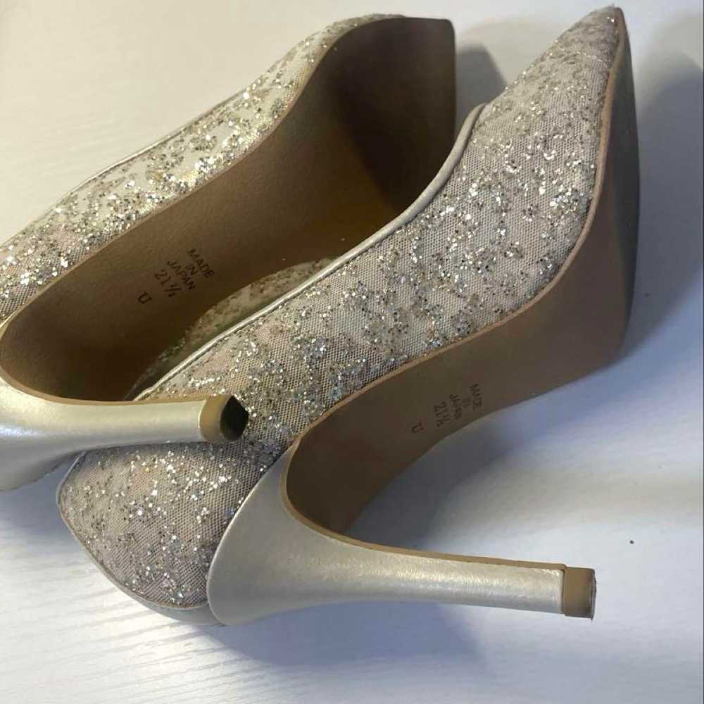 [DIANA] Beige Beaded Embroidery High Heels 21.5cm - image 6