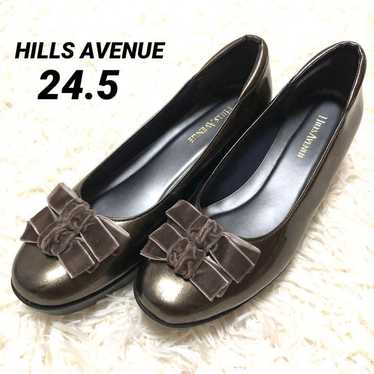 Hills Avenue 【24.5】 Wave Sole Pumps Velvet Ribbon… - image 1