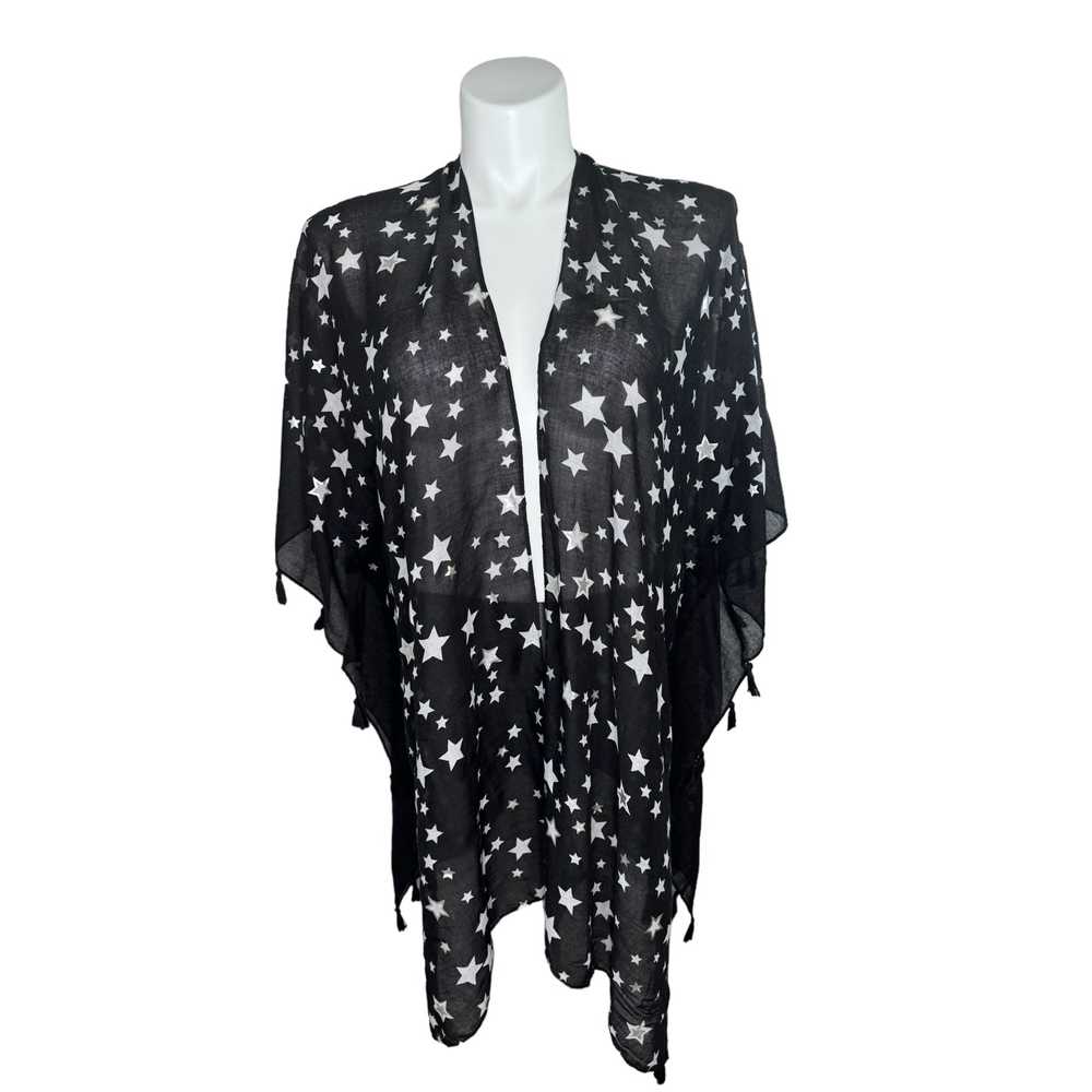 LANE BRYANT Celestial Black White Gold Stars Ligh… - image 1