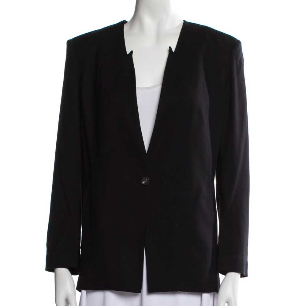 Helmut Lang Black Single Button Blazer Jacket Siz… - image 11