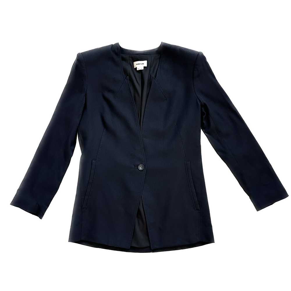 Helmut Lang Black Single Button Blazer Jacket Siz… - image 1