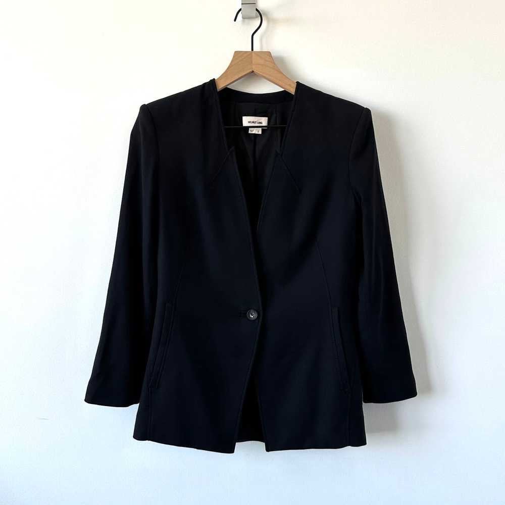 Helmut Lang Black Single Button Blazer Jacket Siz… - image 2