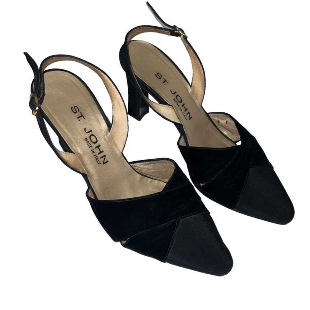 St. John Black Slingback Block Heel - image 1