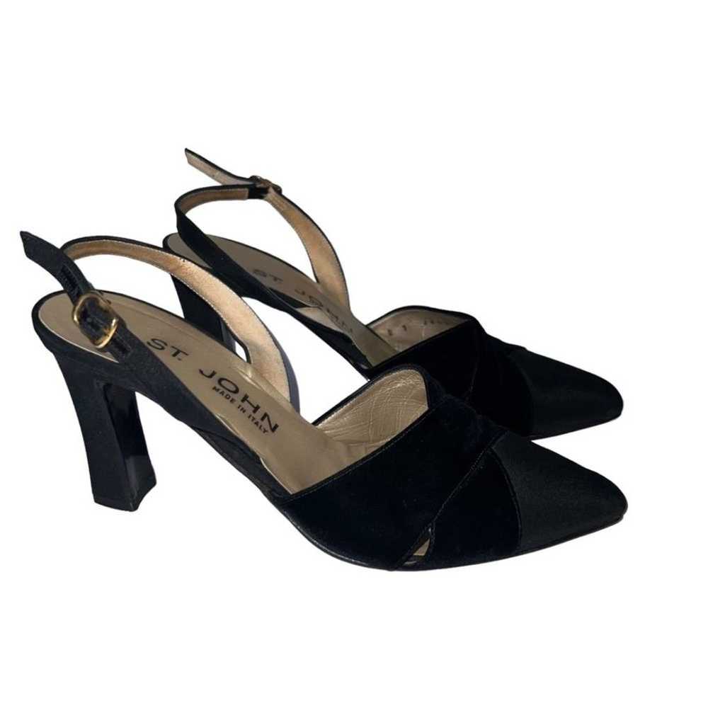 St. John Black Slingback Block Heel - image 2