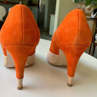 Orange suede& beige leather Heels-8.5 TopShop - image 1