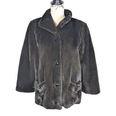 Other Edwards Lowell Long Sleeve High Collar Fur … - image 1