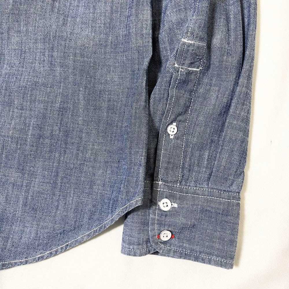 GAP Women's Chambray Shirt Denim Shirt Plain Made… - image 8