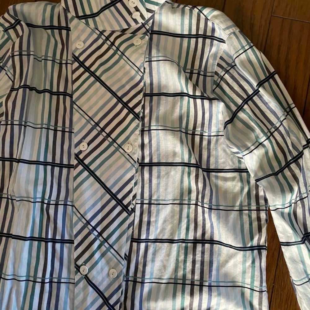 Vintage check patterned long sleeve shirt S - image 3