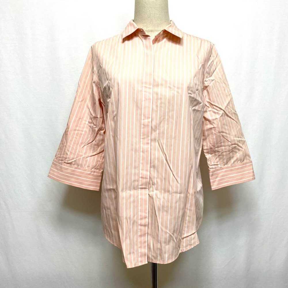 LANDS' END Shirt - Striped Pattern - Casual - Rel… - image 2