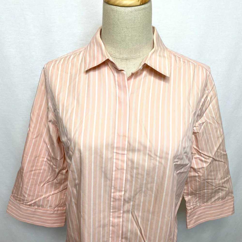 LANDS' END Shirt - Striped Pattern - Casual - Rel… - image 3