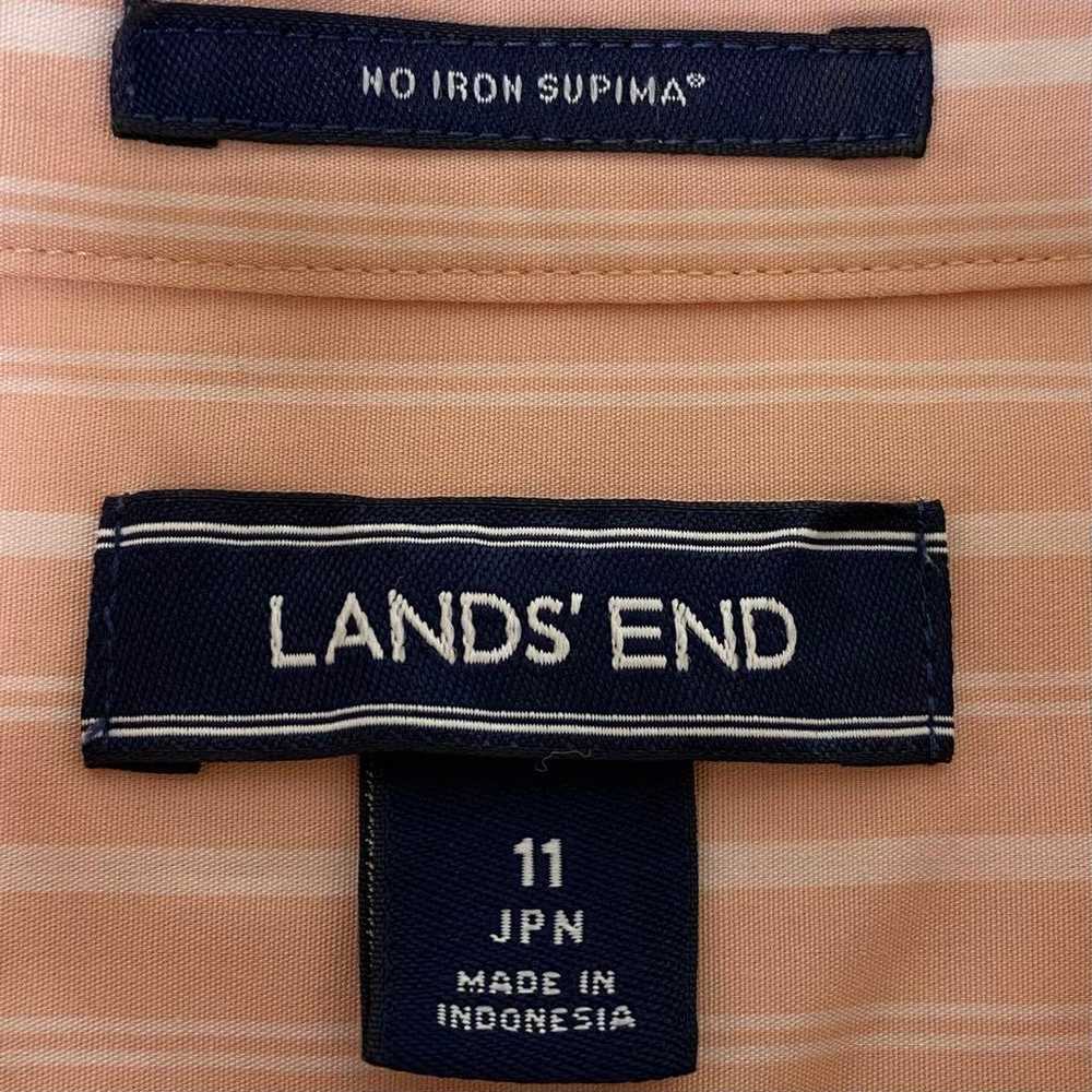 LANDS' END Shirt - Striped Pattern - Casual - Rel… - image 9