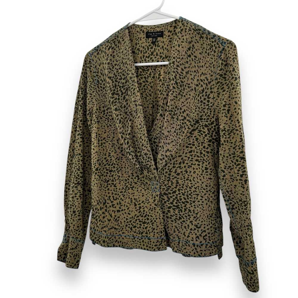 Rag & Bone Shields Top Size XS Leopard Print Drap… - image 3