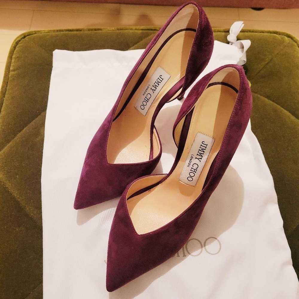 JIMMY CHOO purple suede pumps - image 1