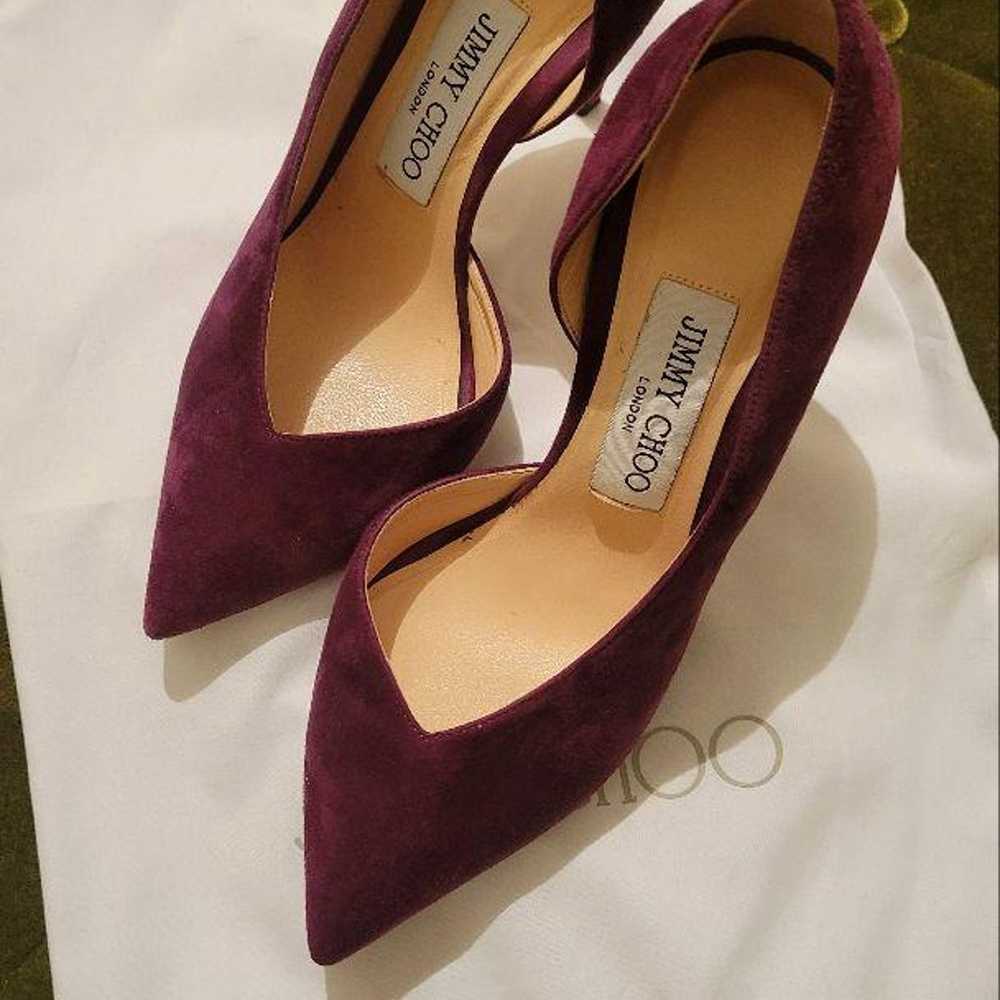 JIMMY CHOO purple suede pumps - image 2