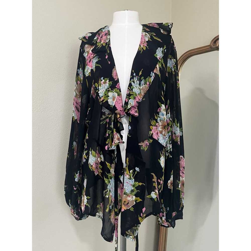 Vintage Y2K Newport News Size 18 Floral Wrap Long… - image 2