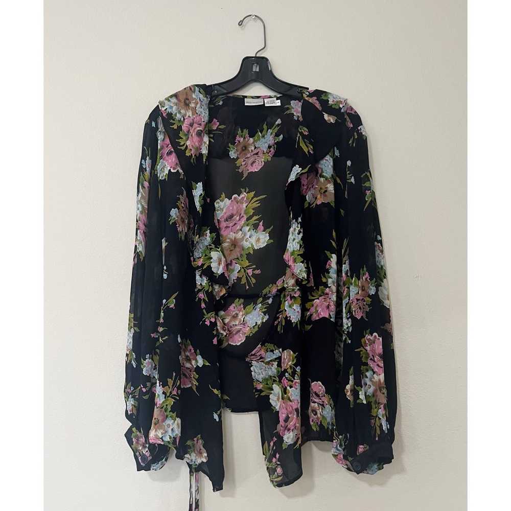 Vintage Y2K Newport News Size 18 Floral Wrap Long… - image 8