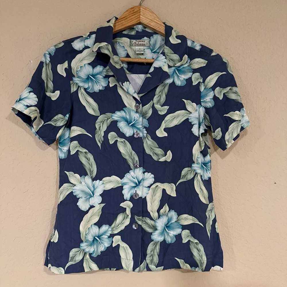 Vintage Tommy Bahama Silk Fitted Hawaiian Shirt S… - image 1