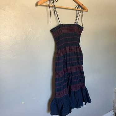 J.Crew Navy Blue Strapless Maxi Dress