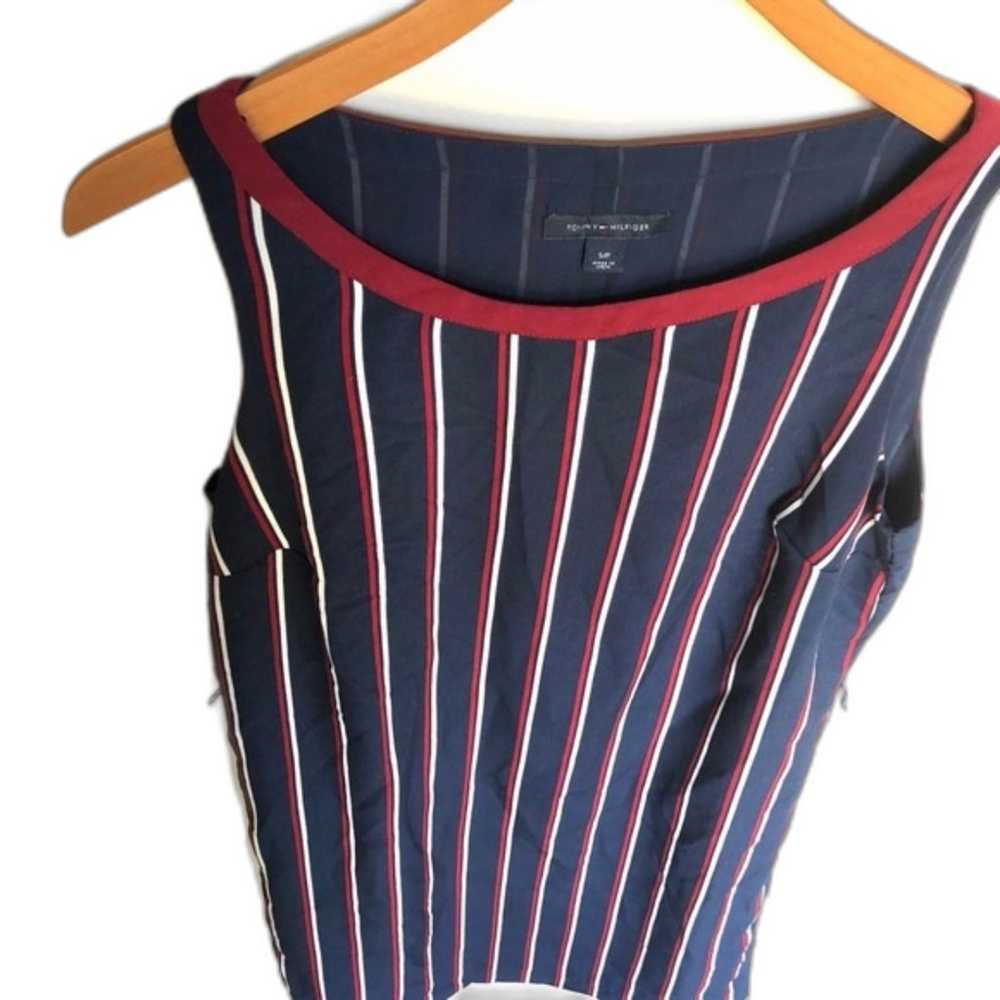 Tommy Hilfiger Red & Navy Striped Nautical Dress … - image 3