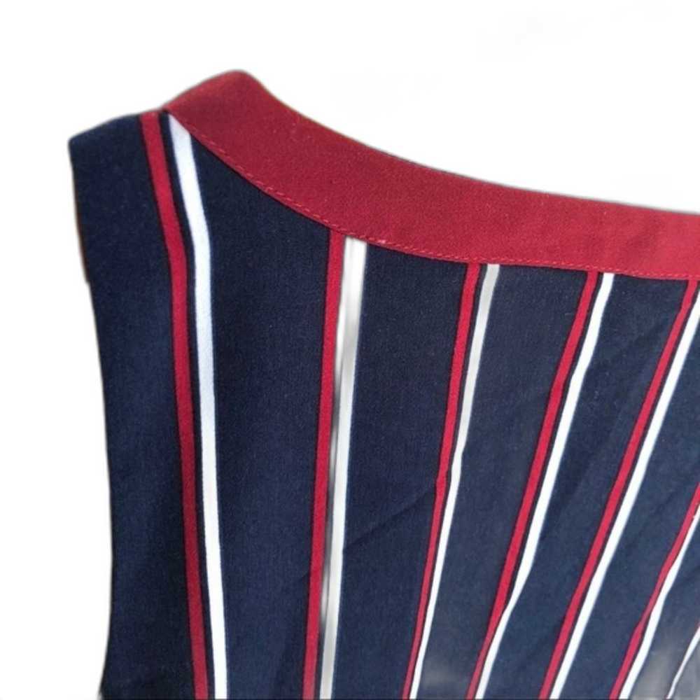 Tommy Hilfiger Red & Navy Striped Nautical Dress … - image 9