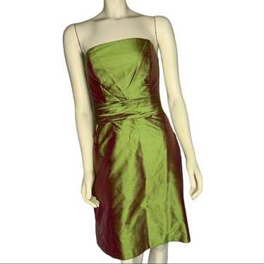 Siri 4 green iridescent strapless dress formal XS - image 1