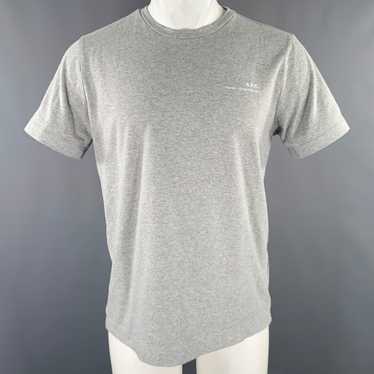 A.P.C. Grey White Cotton Crew Neck T-shirt - image 1