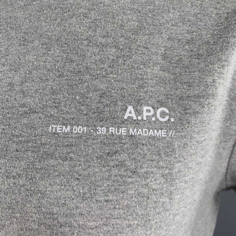 A.P.C. Grey White Cotton Crew Neck T-shirt - image 2