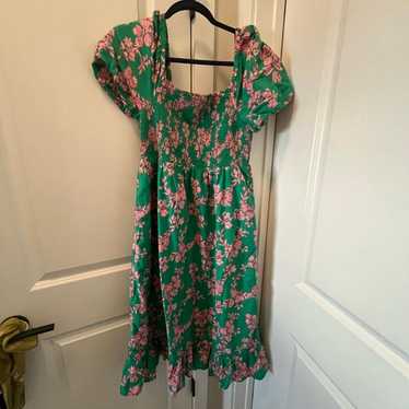 J. Crew pink and green floral dress