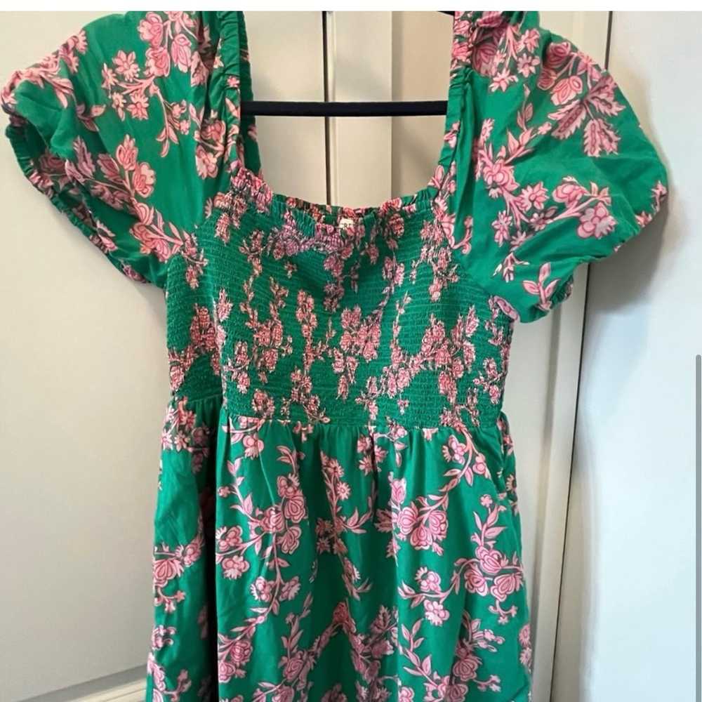 J. Crew pink and green floral dress - image 3