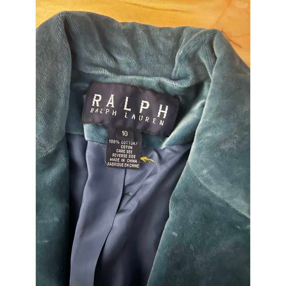 Ralph Lauren VTG ralph ralph lauren blue velvet S… - image 4