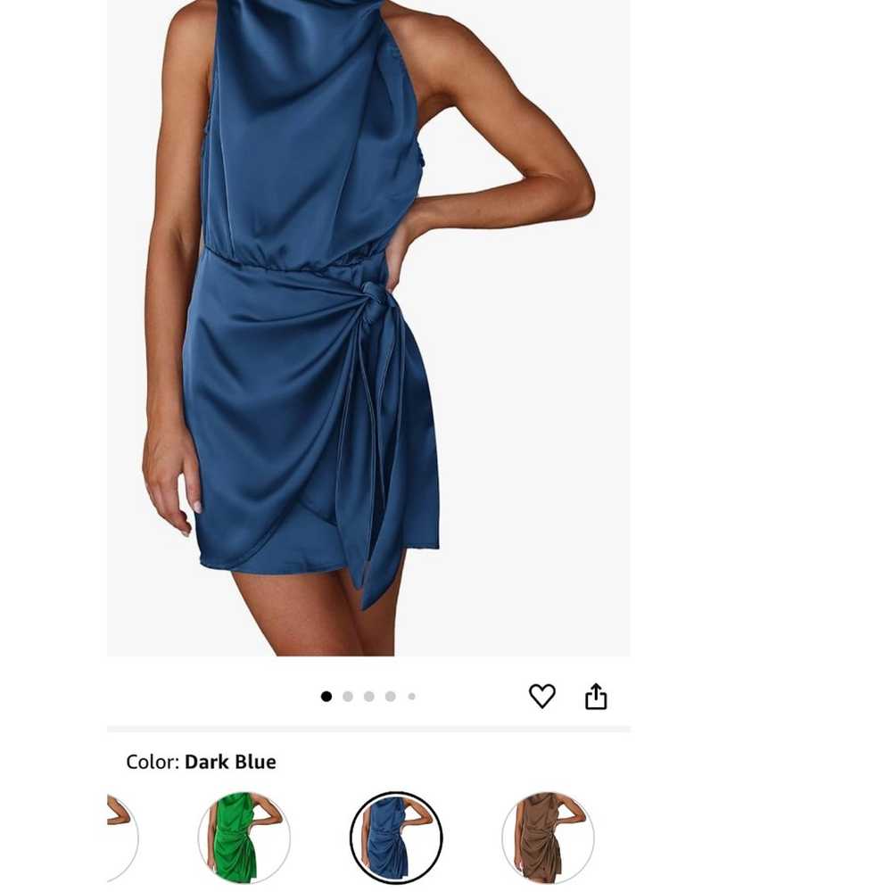 Satin One-Shoulder Dress - image 1