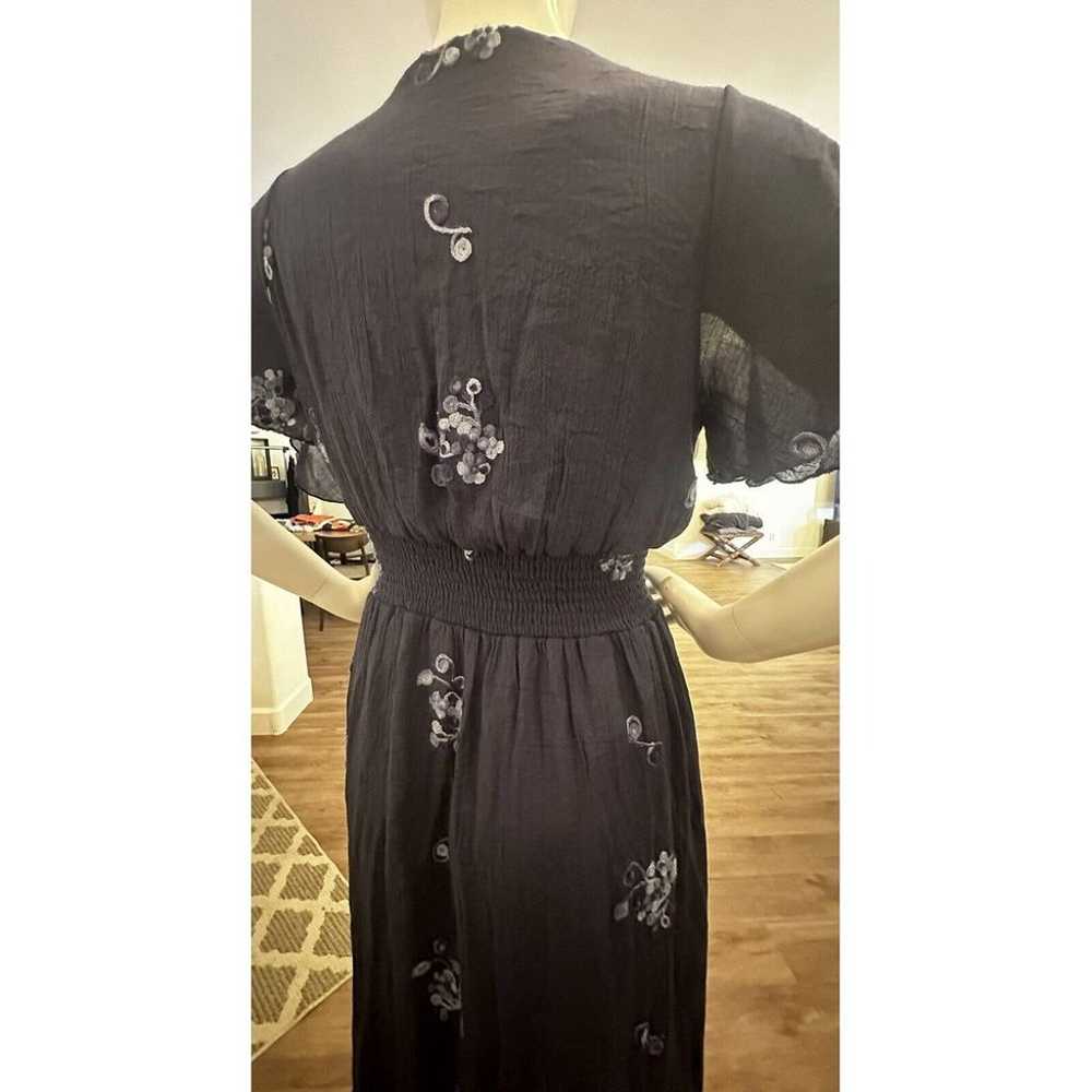 Anthropologie Maxi Dress Kindred Floral Embroider… - image 12