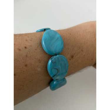 Handmade Chunky blue bead bracelet - image 1