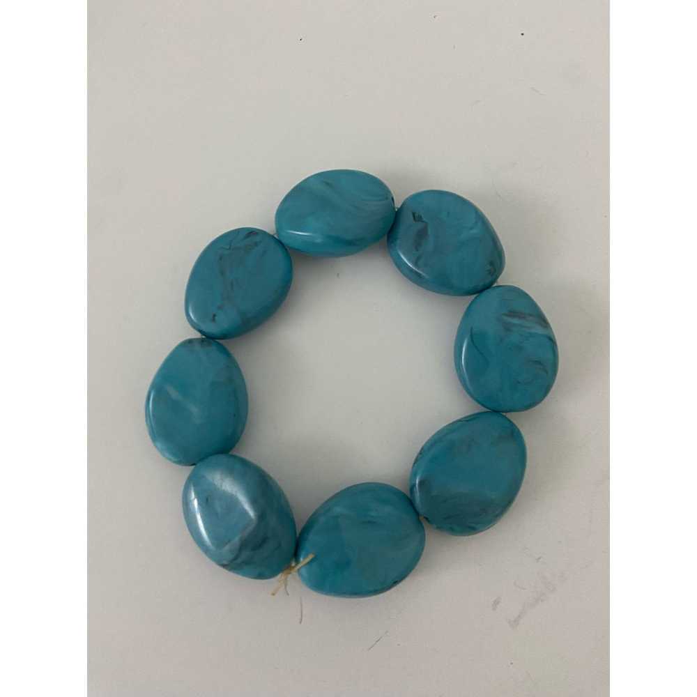 Handmade Chunky blue bead bracelet - image 4