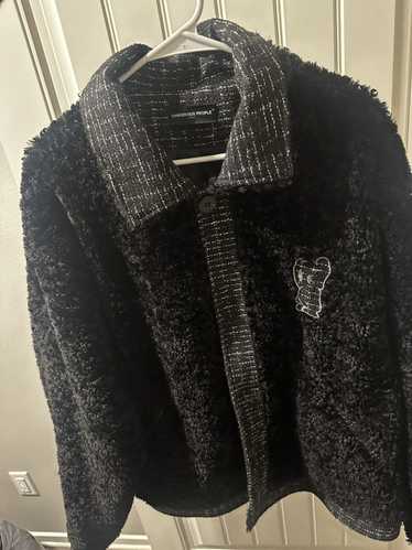 Japanese Brand Japanese Brand Black Faux Fur Coat