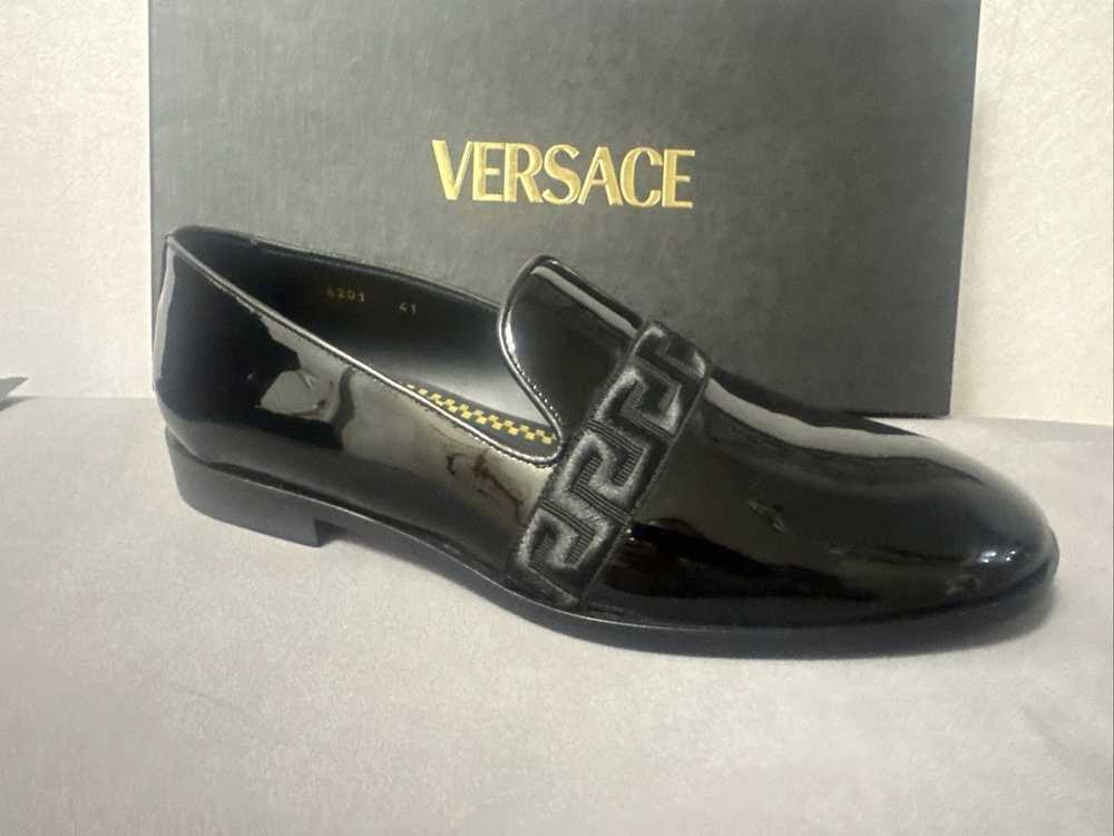 Versace New Versace Greca PATENT Leather Slippers… - image 2