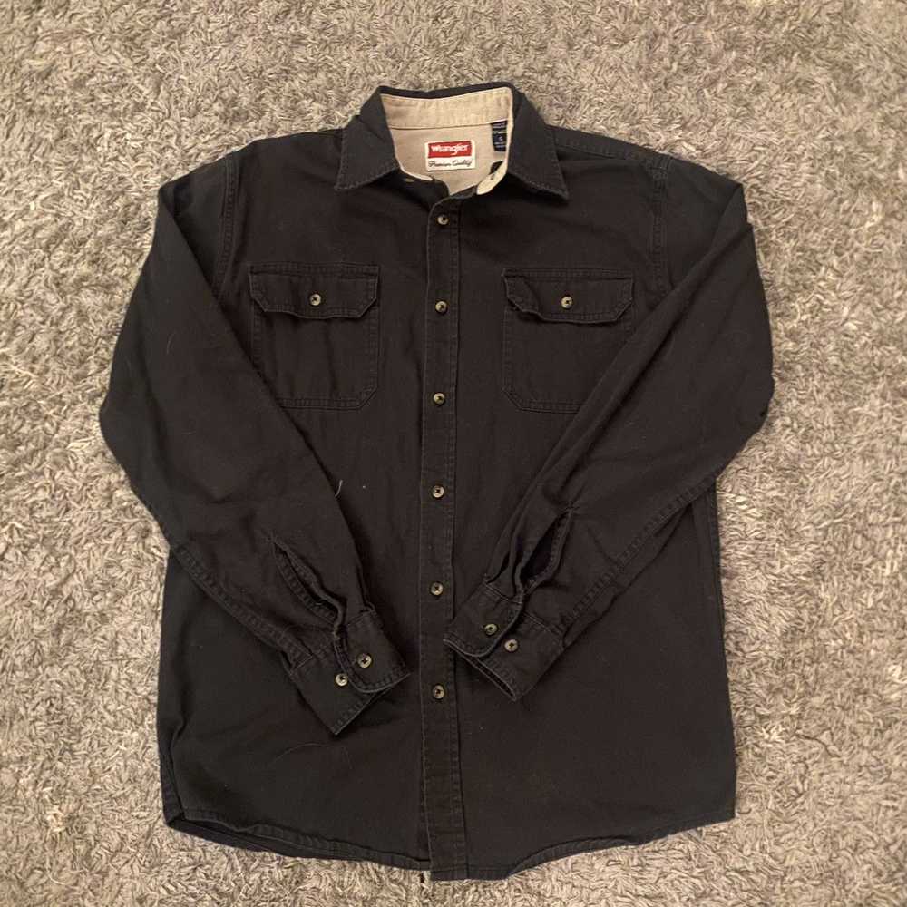 Wrangler Black wrangler button up - image 1