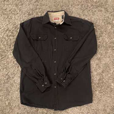 Wrangler Black wrangler button up - image 1