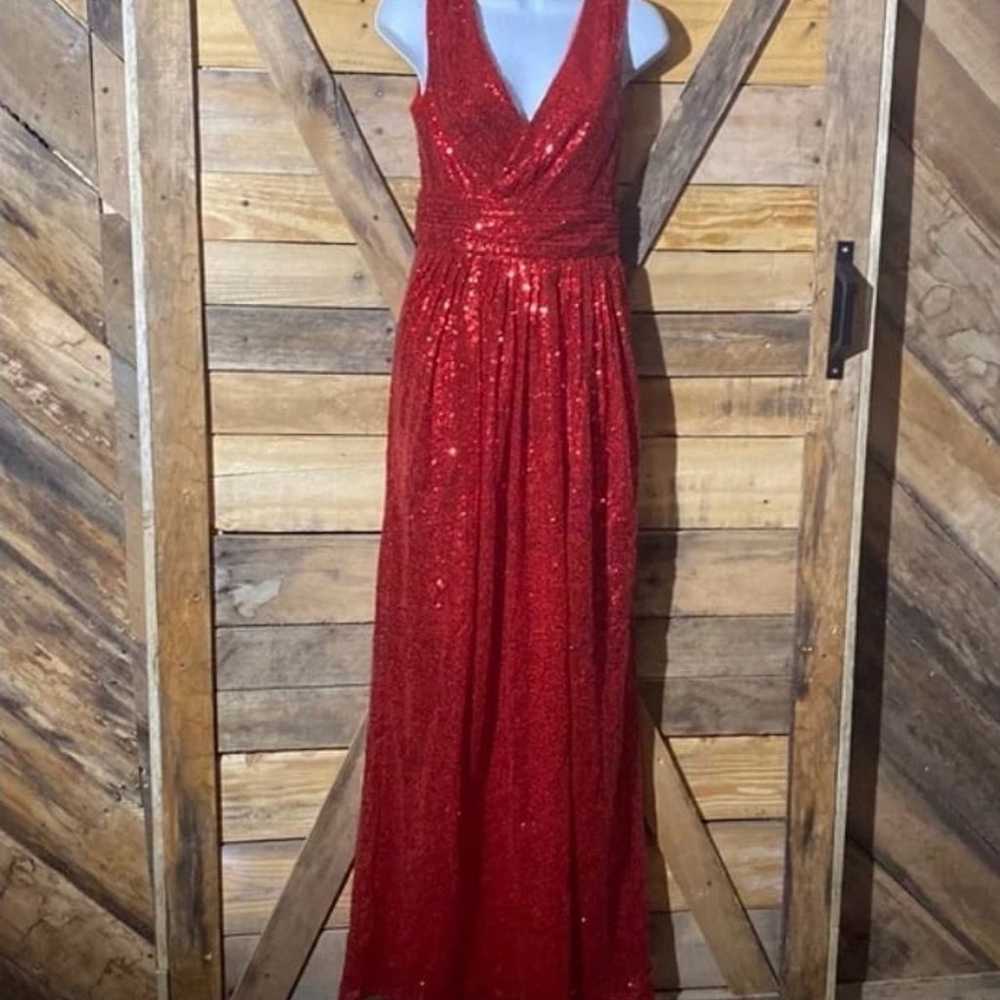 Sparkly red cocktail dress - image 1