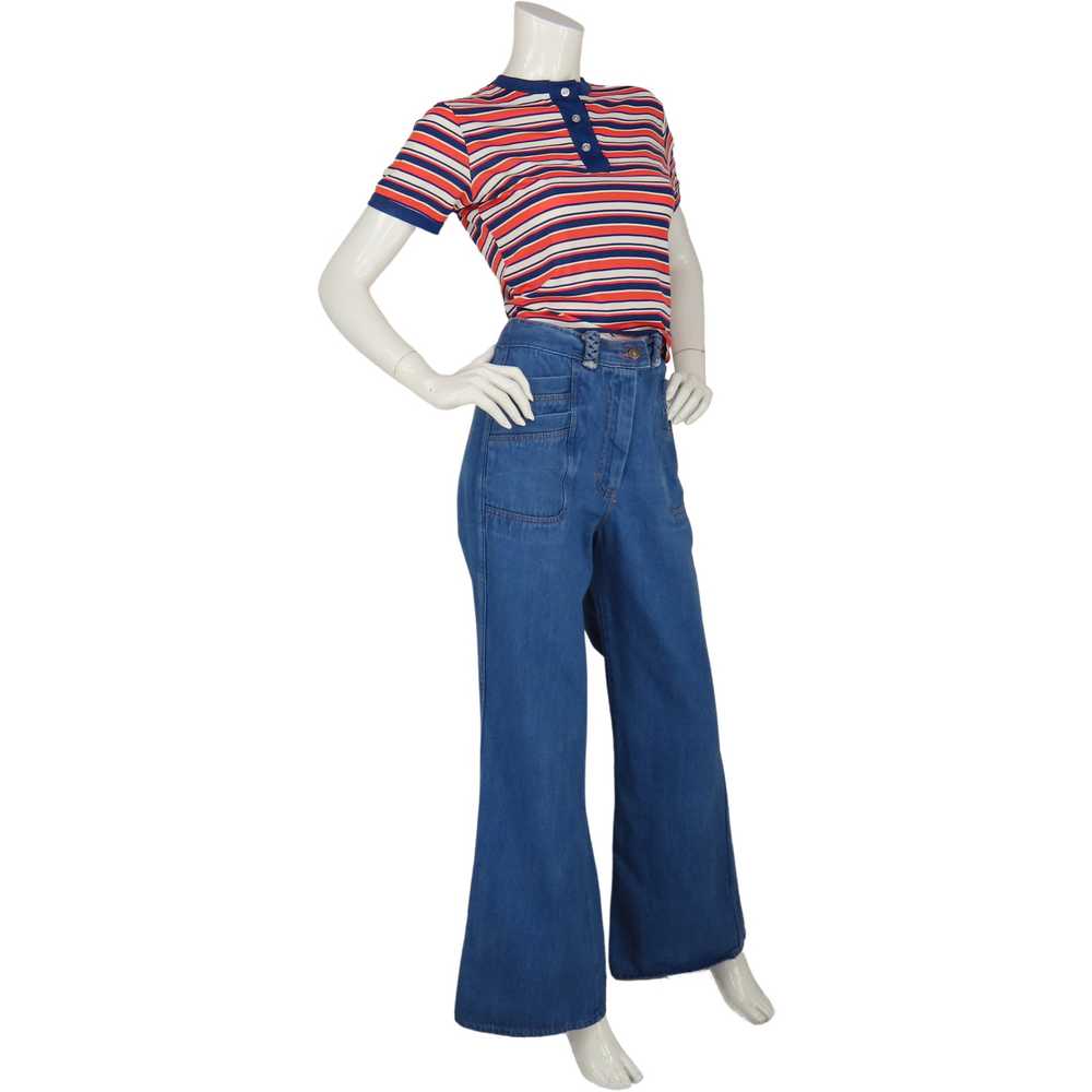 Vintage 70s Flare Bell Bottom Jeans - image 12