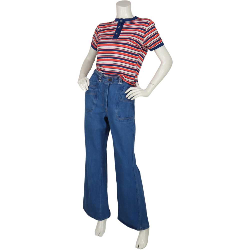 Vintage 70s Flare Bell Bottom Jeans - image 1